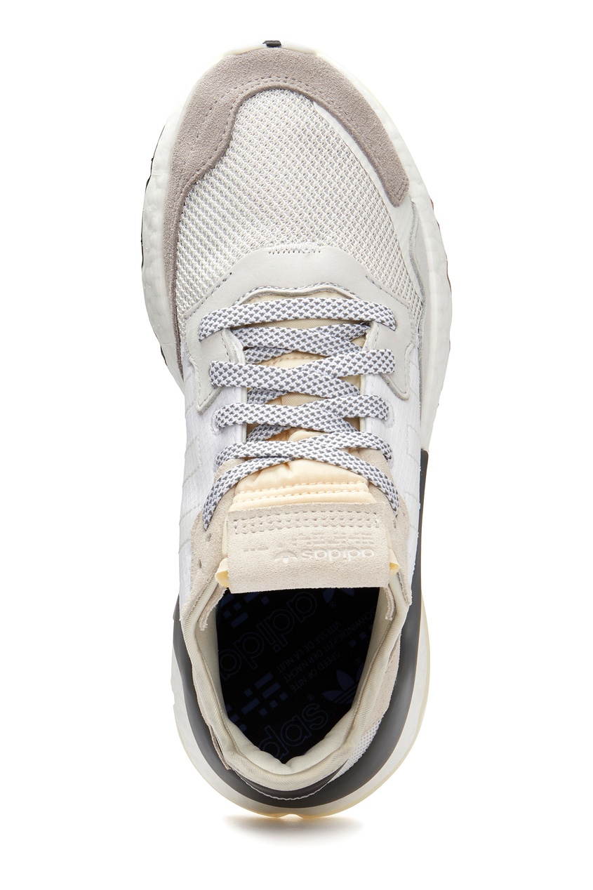 фото Белые кроссовки с комбинированным дизайном Adidas