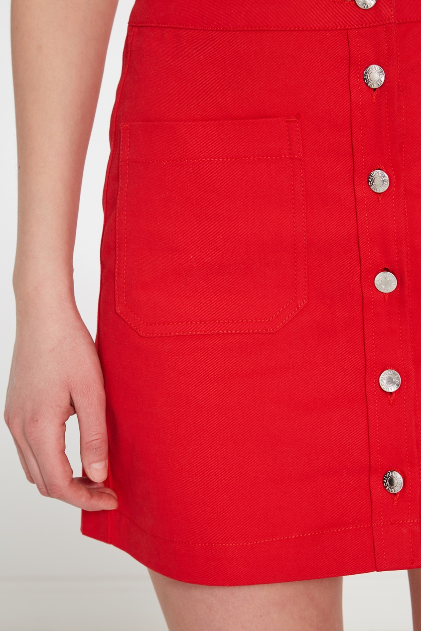 фото Красная юбка с пуговицами calvin klein