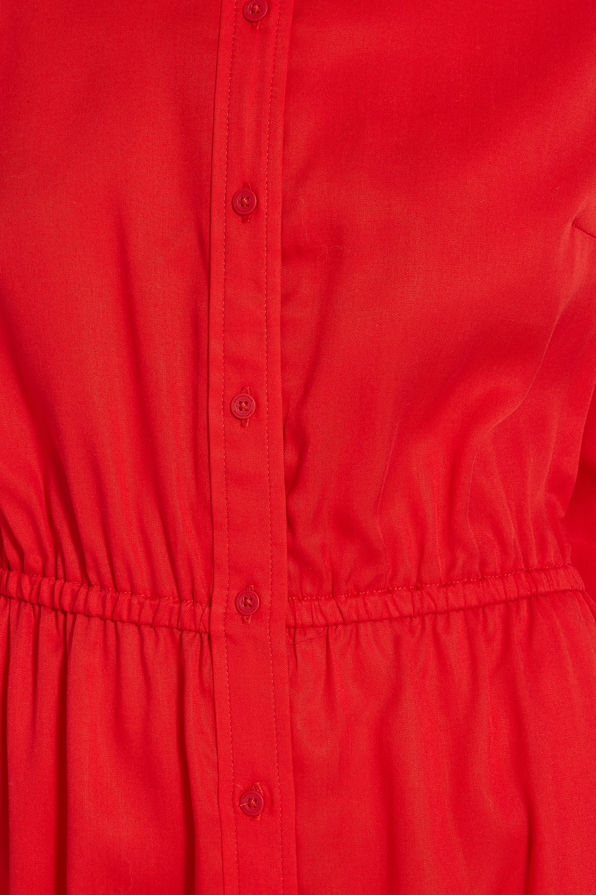 фото Красное платье-рубашка Calvin klein
