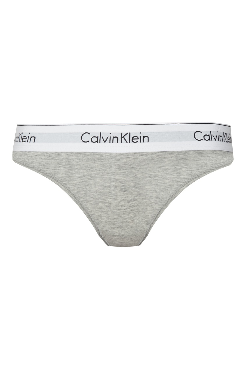 фото Серые трусы с контрастным поясом Calvin klein