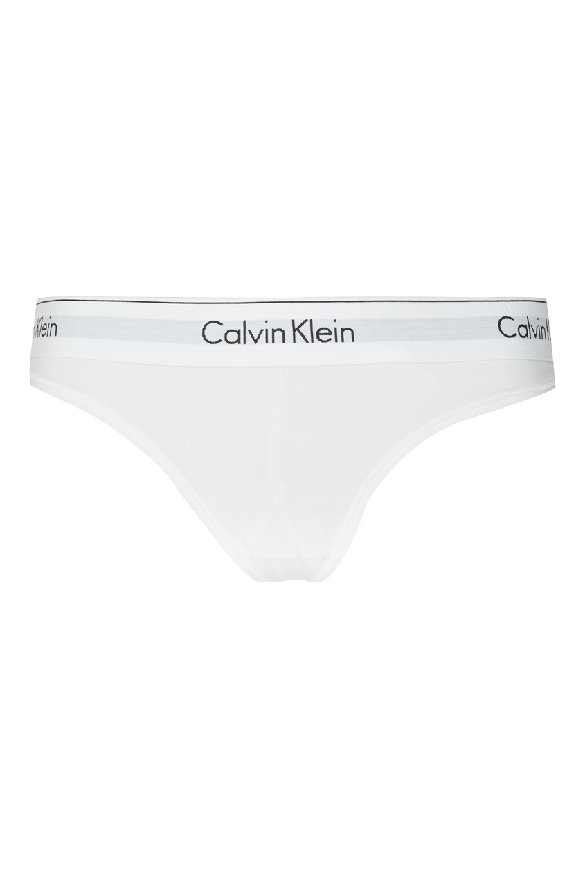 фото Белые стринги Calvin klein