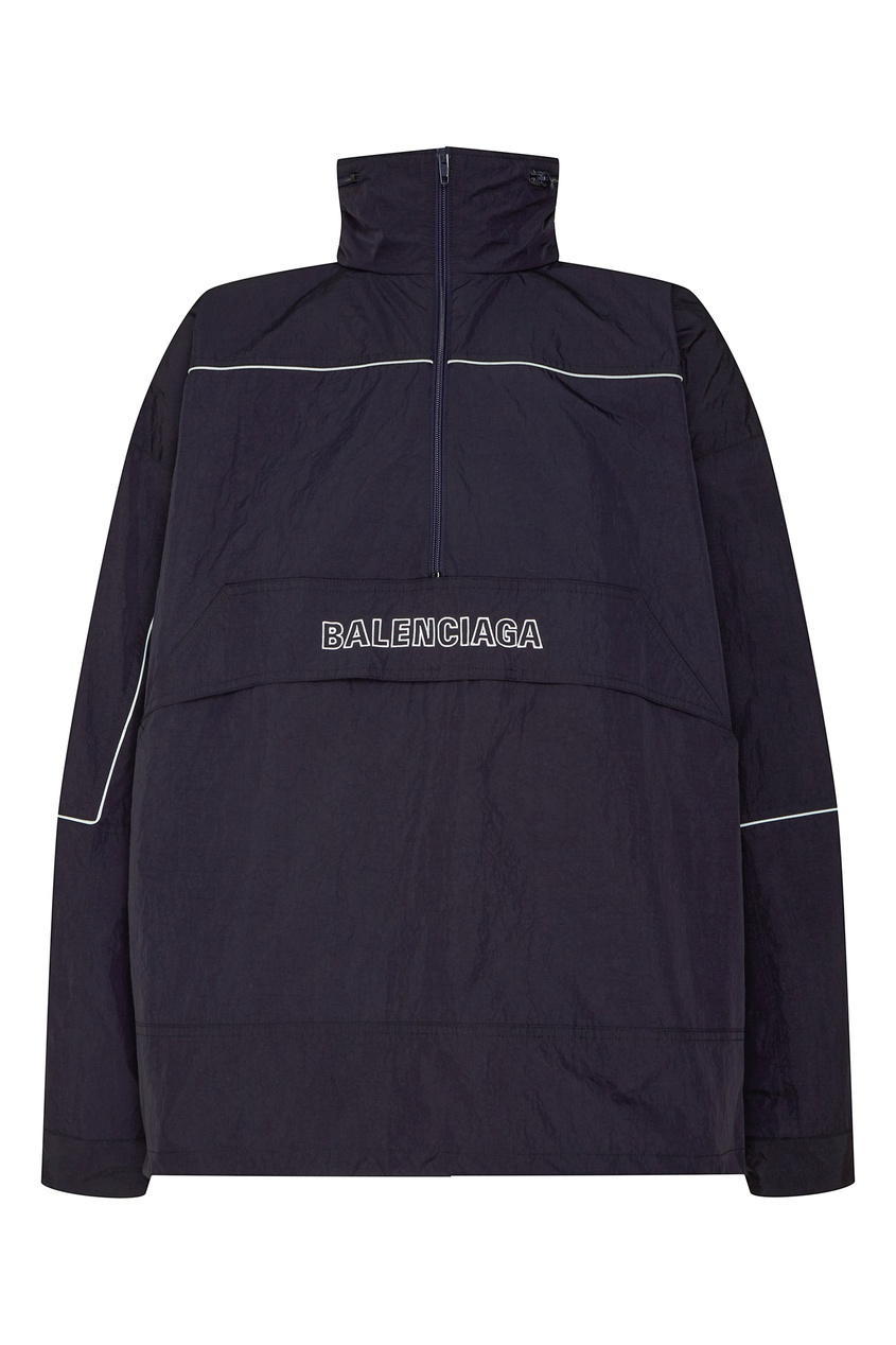 фото Темно-синяя куртка с логотипом Balenciaga man