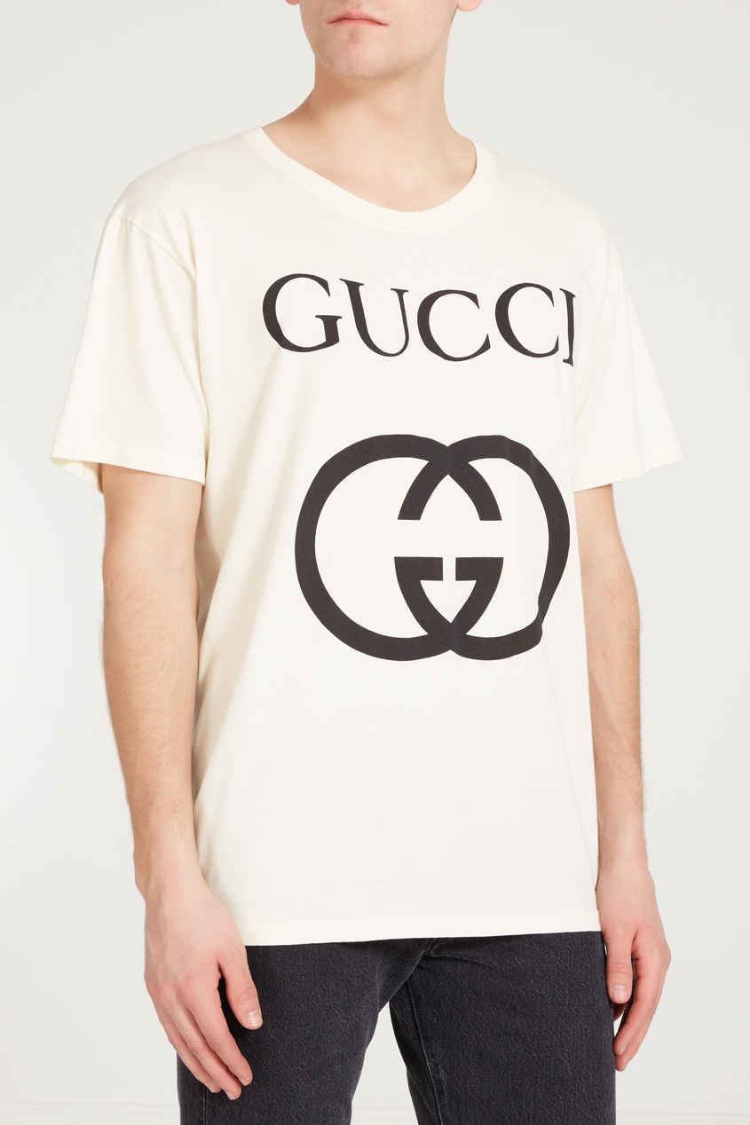 фото Футболка оверсайз с логотипом gg gucci