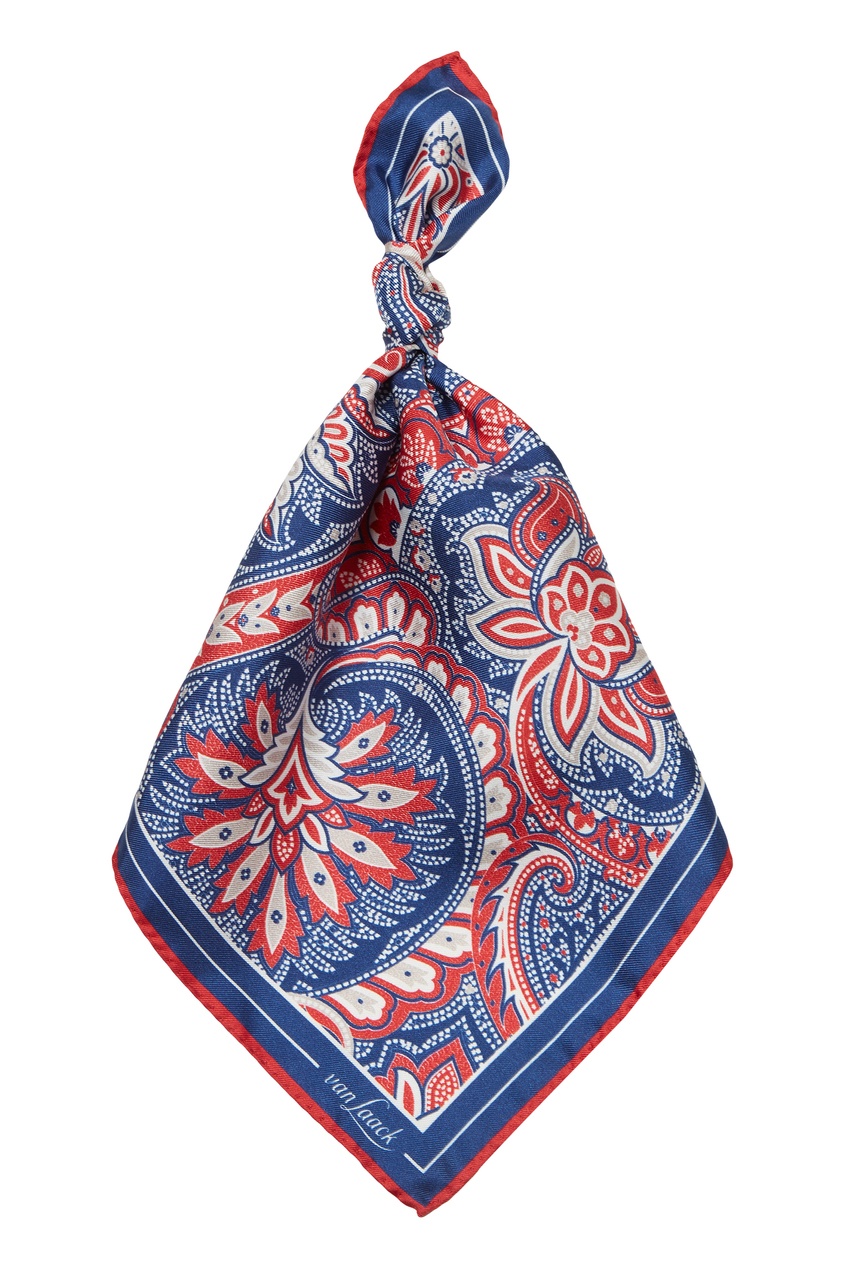фото Шелковый платок с контрастным узором van laack