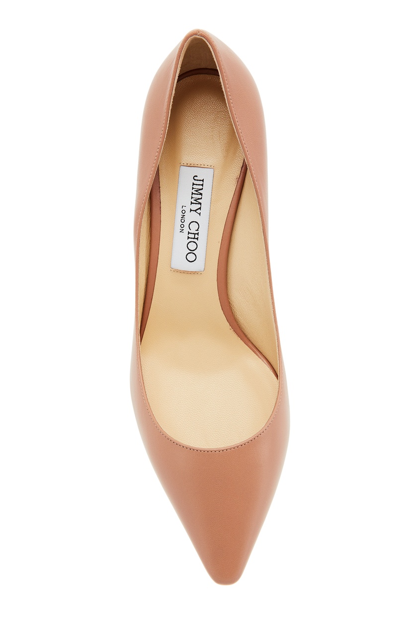 фото Пудровые кожаные туфли romy 60 jimmy choo