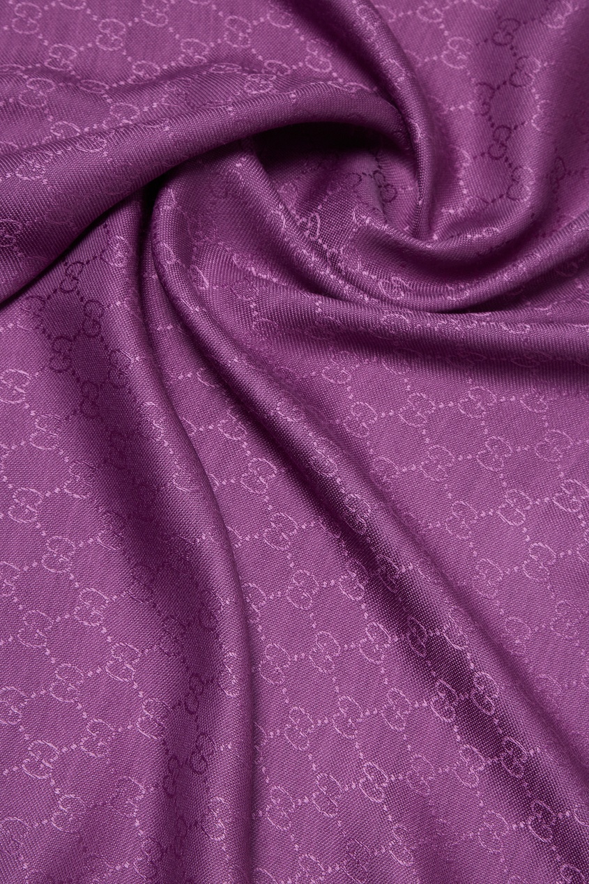 фото Фиолетовый платок с мотивом gg gucci