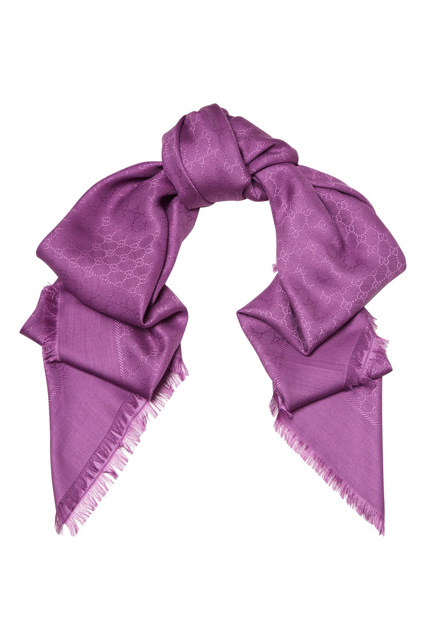 фото Фиолетовый платок с мотивом GG Gucci