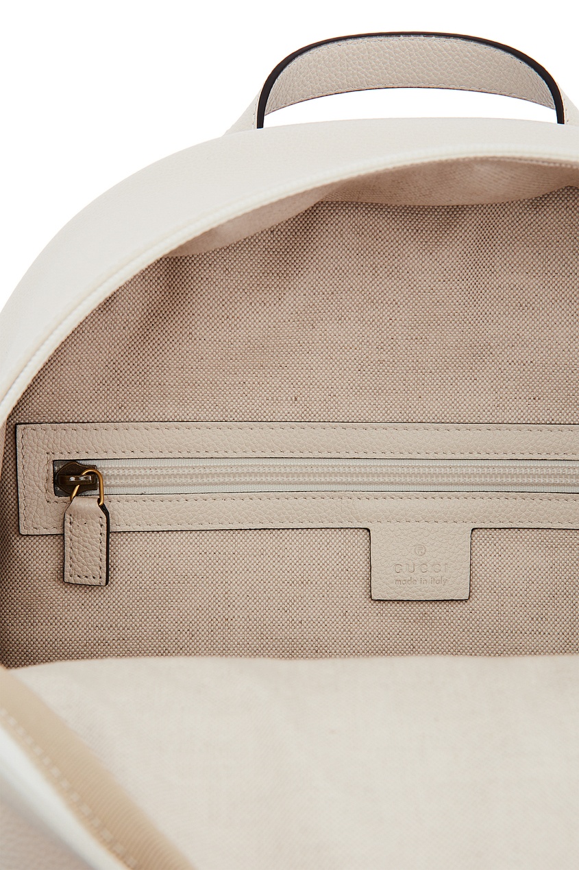 фото Белый рюкзак с винтажным логотипом Gucci