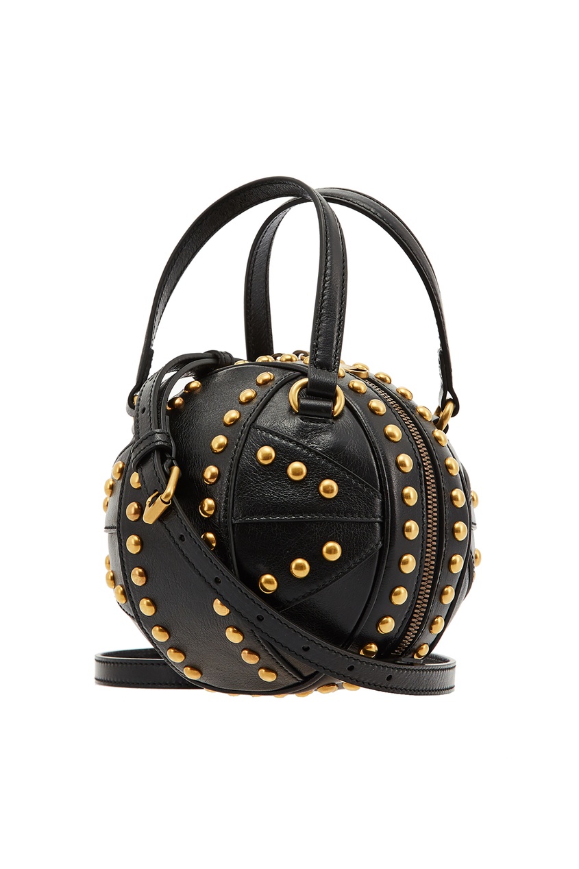 фото Черная мини-сумка с заклепками Gucci