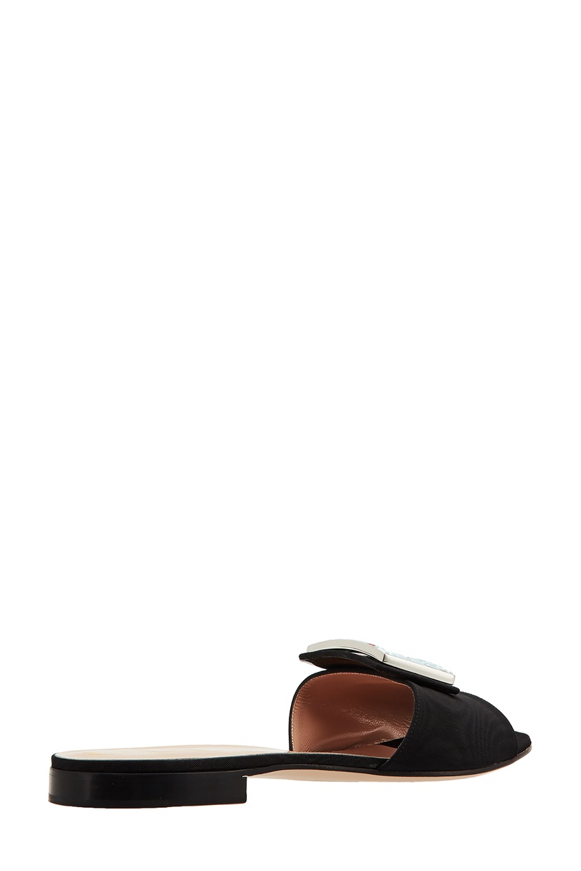 фото Черные кожаные пантолеты с декором Gucci