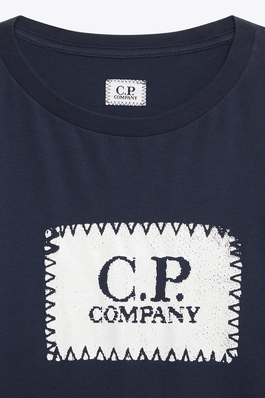 фото Синяя футболка с логотипом C.p. company