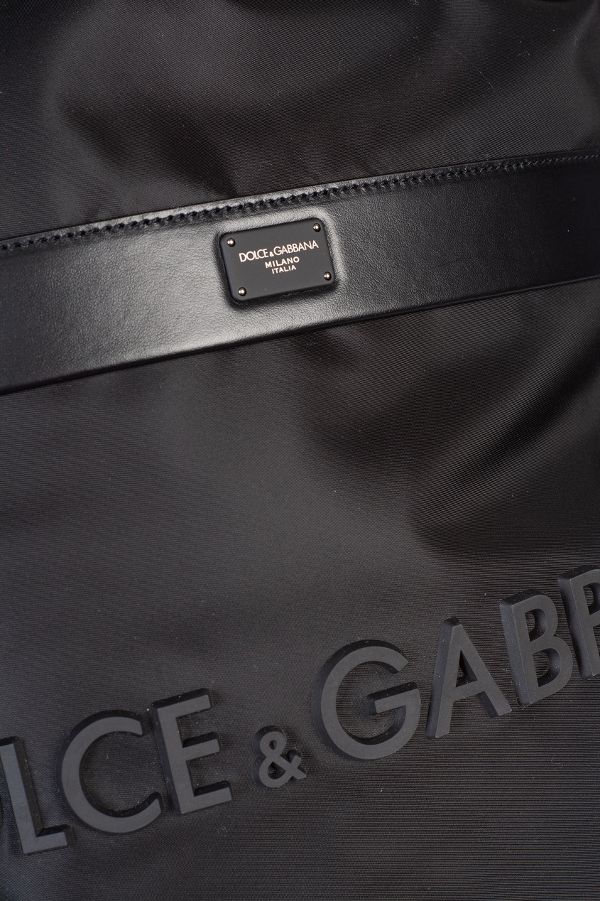 фото Текстильный рюкзак с кожаной отделкой dolce&gabbana