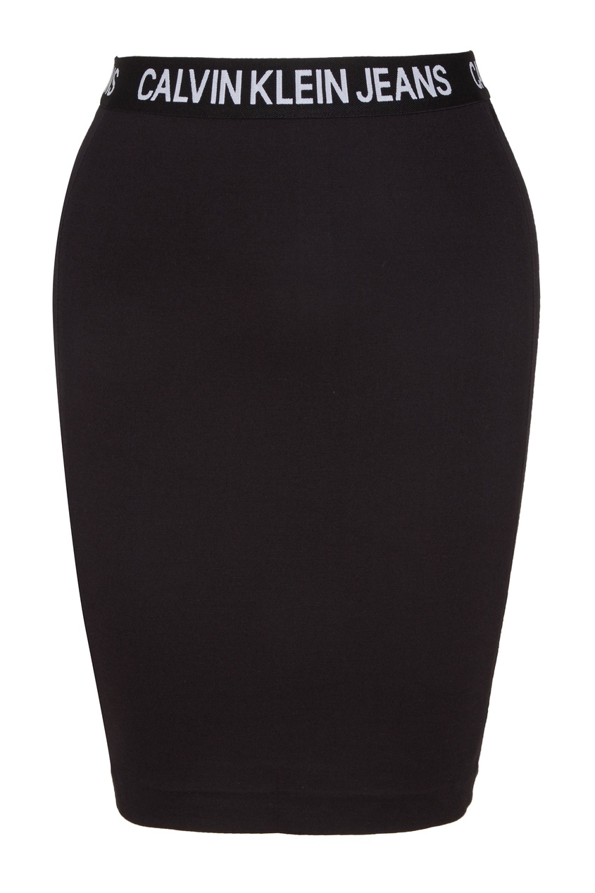 фото Черная юбка с эластичным поясом calvin klein