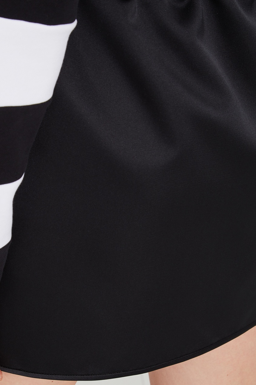фото Черная мини-юбка с эластичным поясом no.21