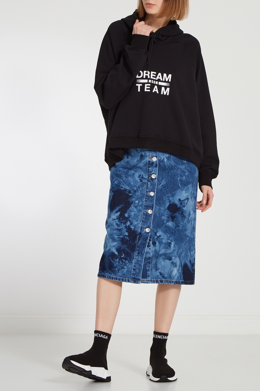 фото Черное худи msgm dream team