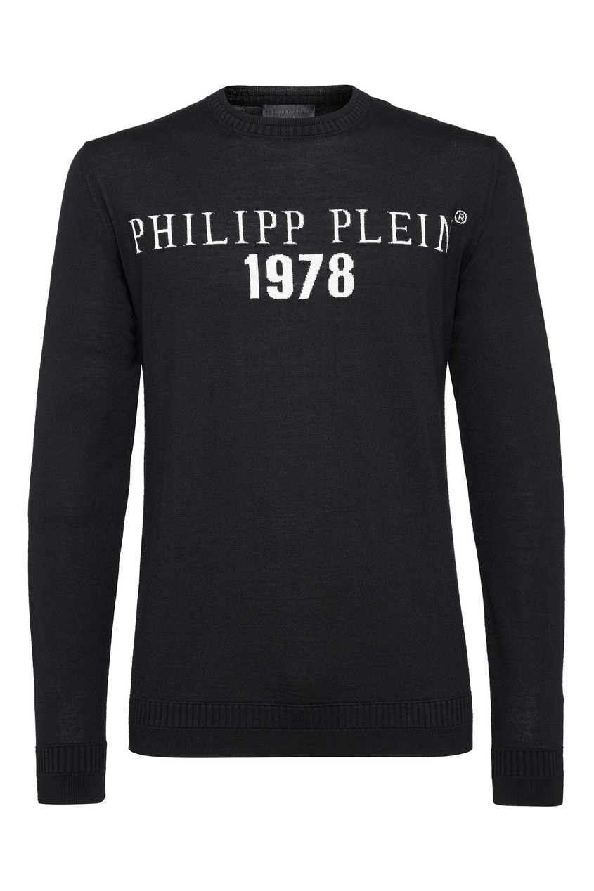 фото Черный джемпер с логотипом Philipp plein