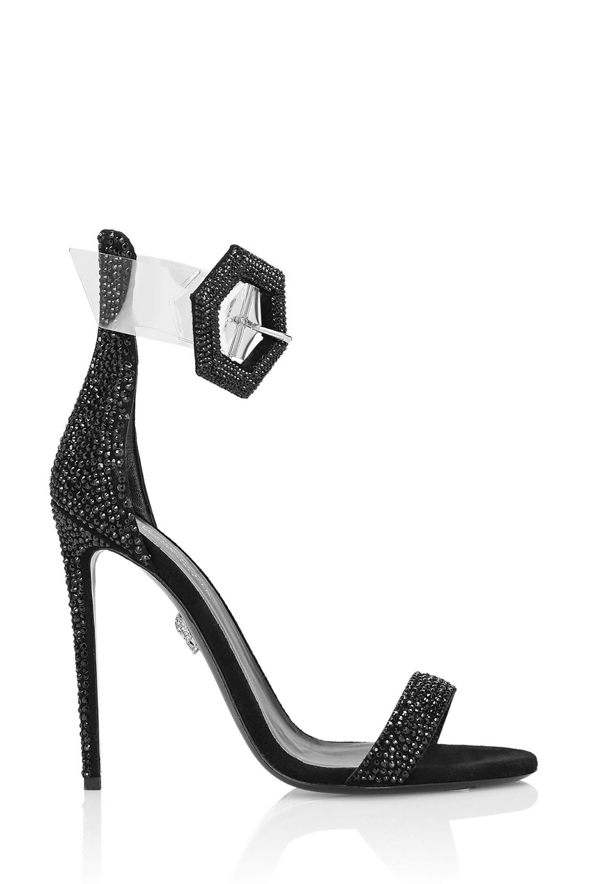 фото Черные туфли с кристаллами philipp plein