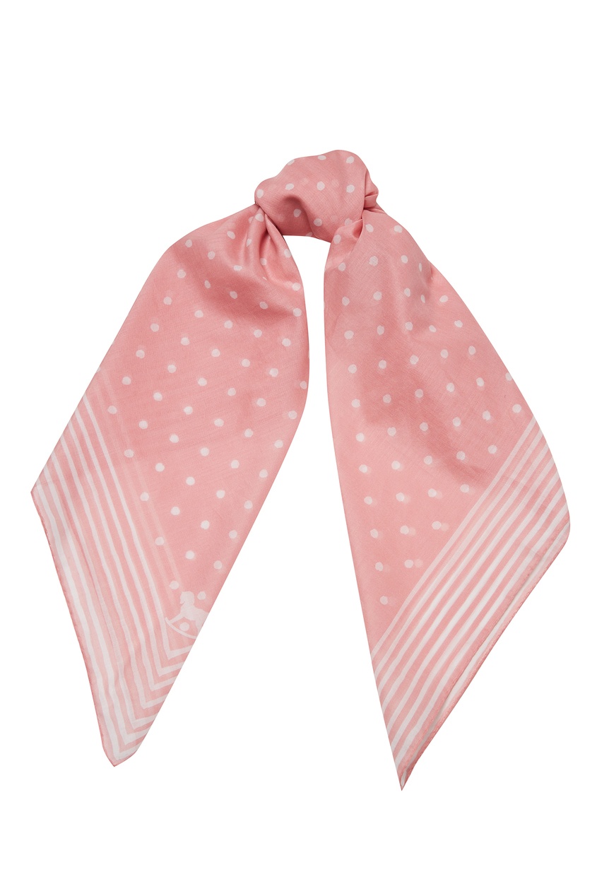 фото Розовый хлопковый платок в горошек ulyana sergeenko