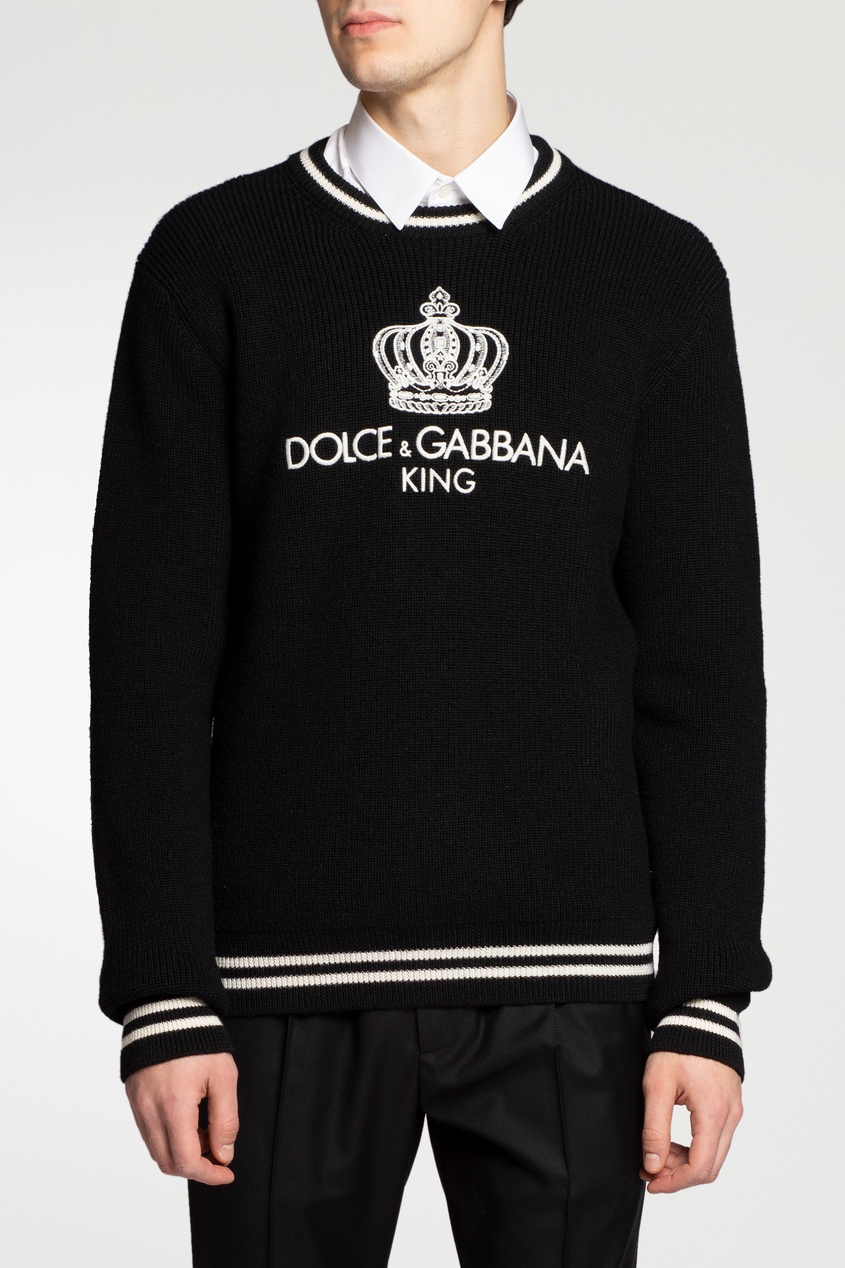 фото Вязаный джемпер с короной Dolce&gabbana