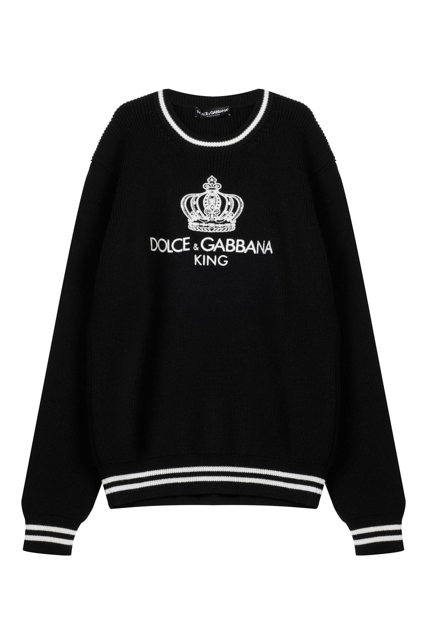 фото Вязаный джемпер с короной Dolce&gabbana