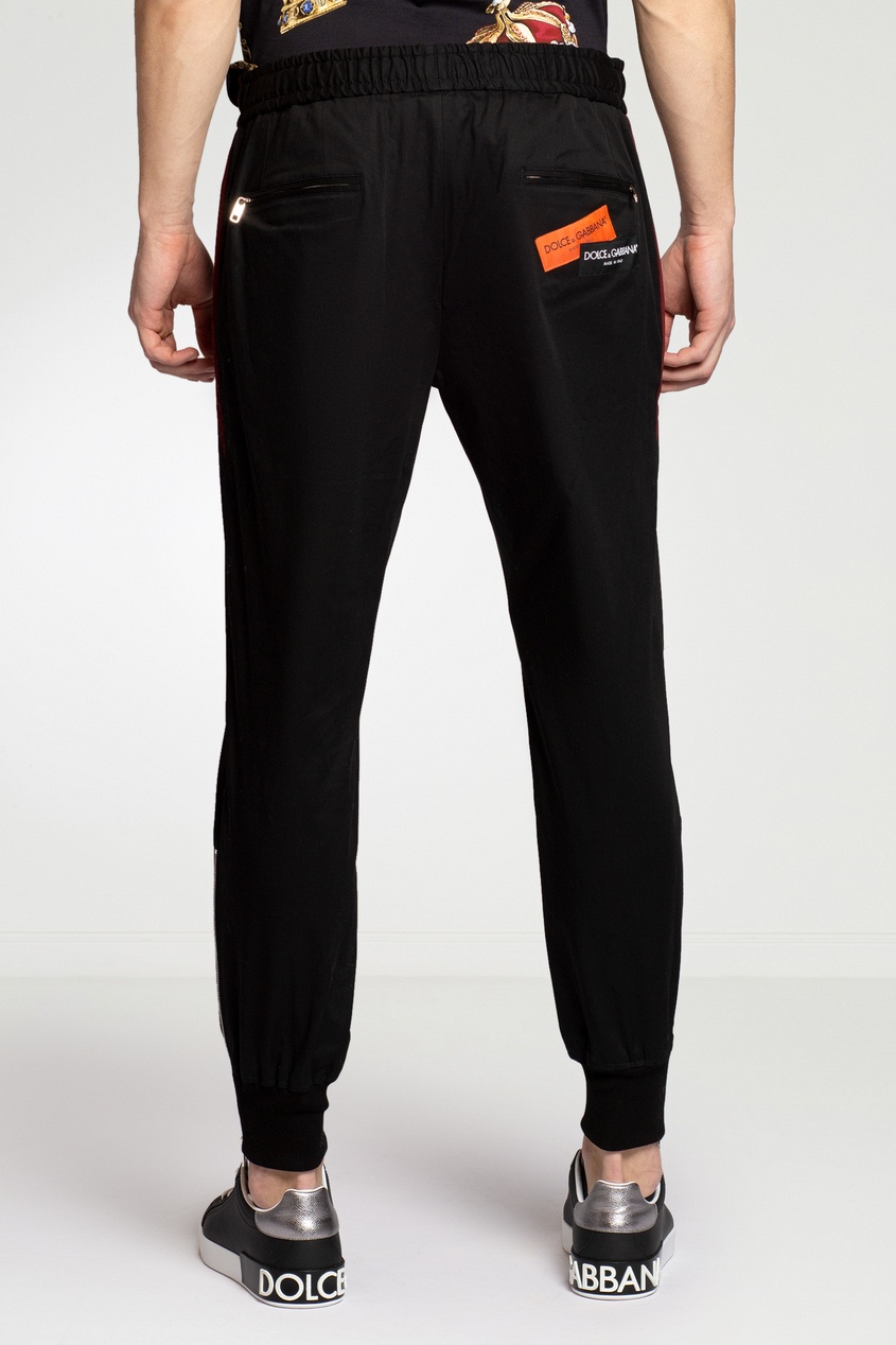 фото Бордово-черные спортивные брюки Dolce&gabbana