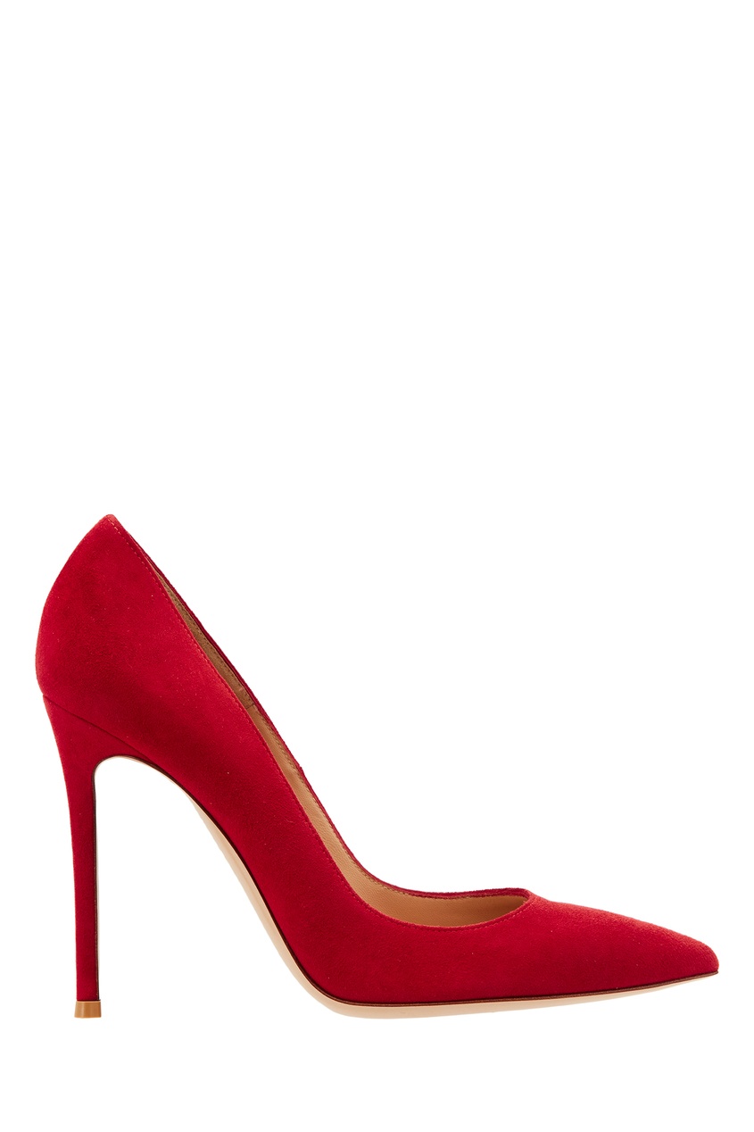 фото Красные замшевые туфли gianvito rossi