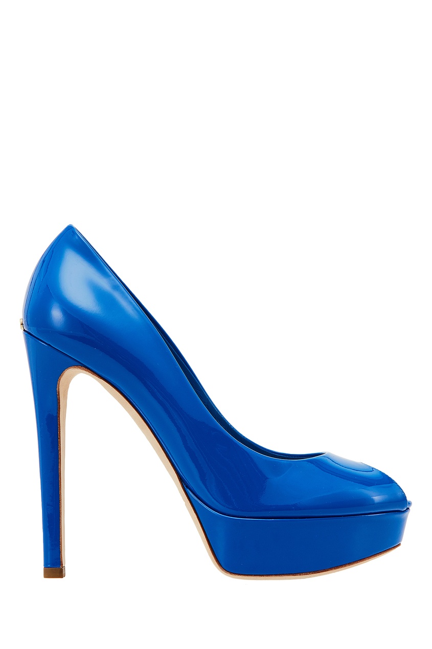 фото Синие лакированные туфли christian dior