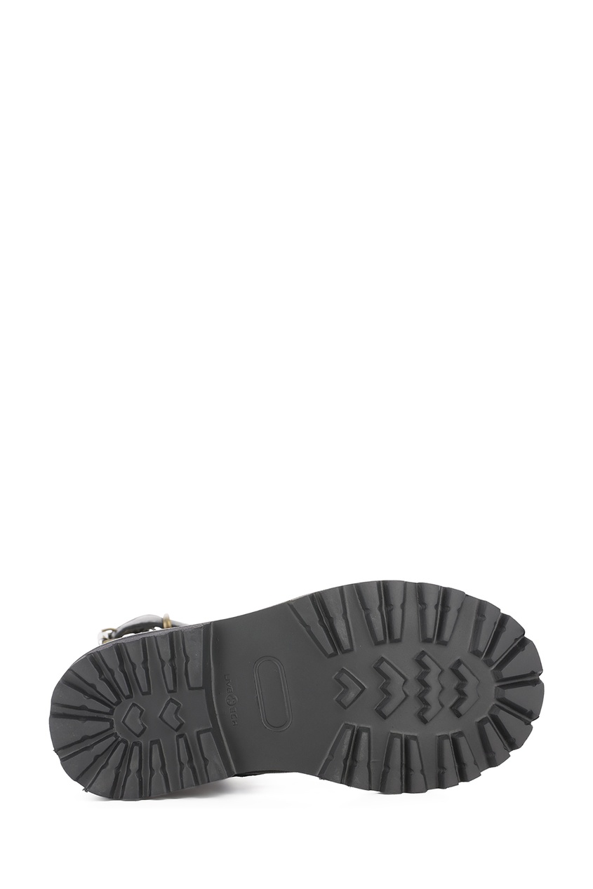 фото Черные кожаные ботинки с отделкой pom d'api