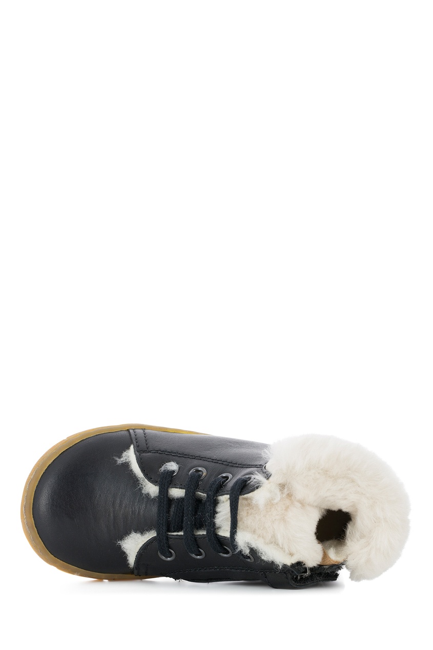 фото Кожаные ботинки с овчиной pom d'api