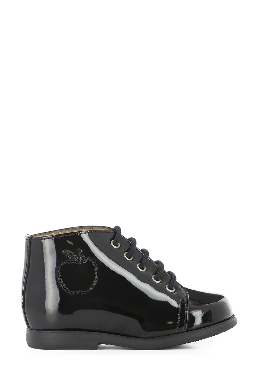фото Черные лакированные ботинки pom d'api