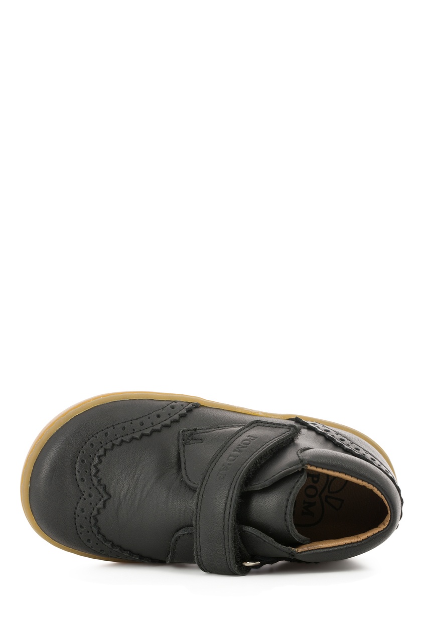 фото Черные кожаные ботинки с отделкой pom d'api