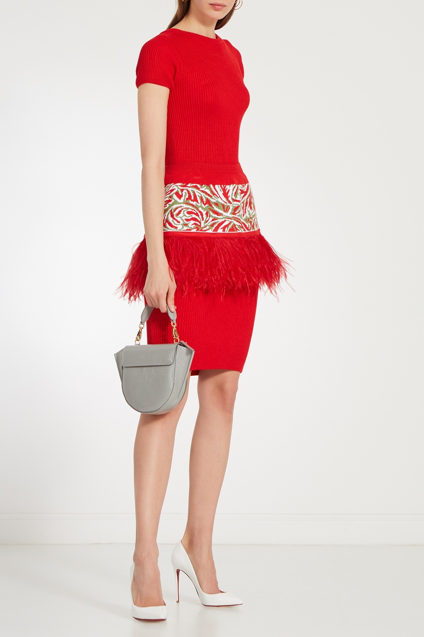 фото Красная юбка с отделкой Maison kaleidoscope