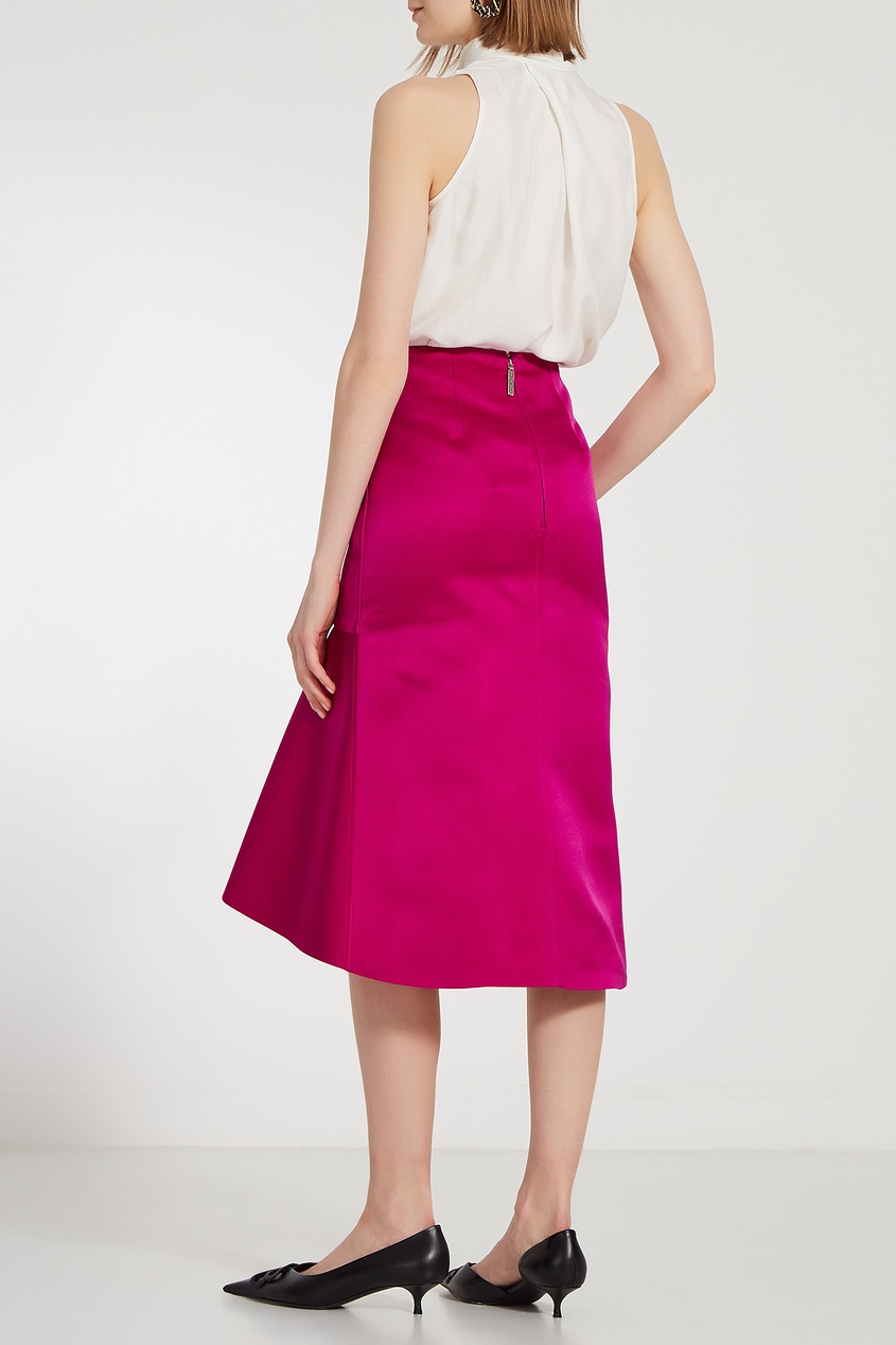 фото Розовая юбка из шелка balenciaga