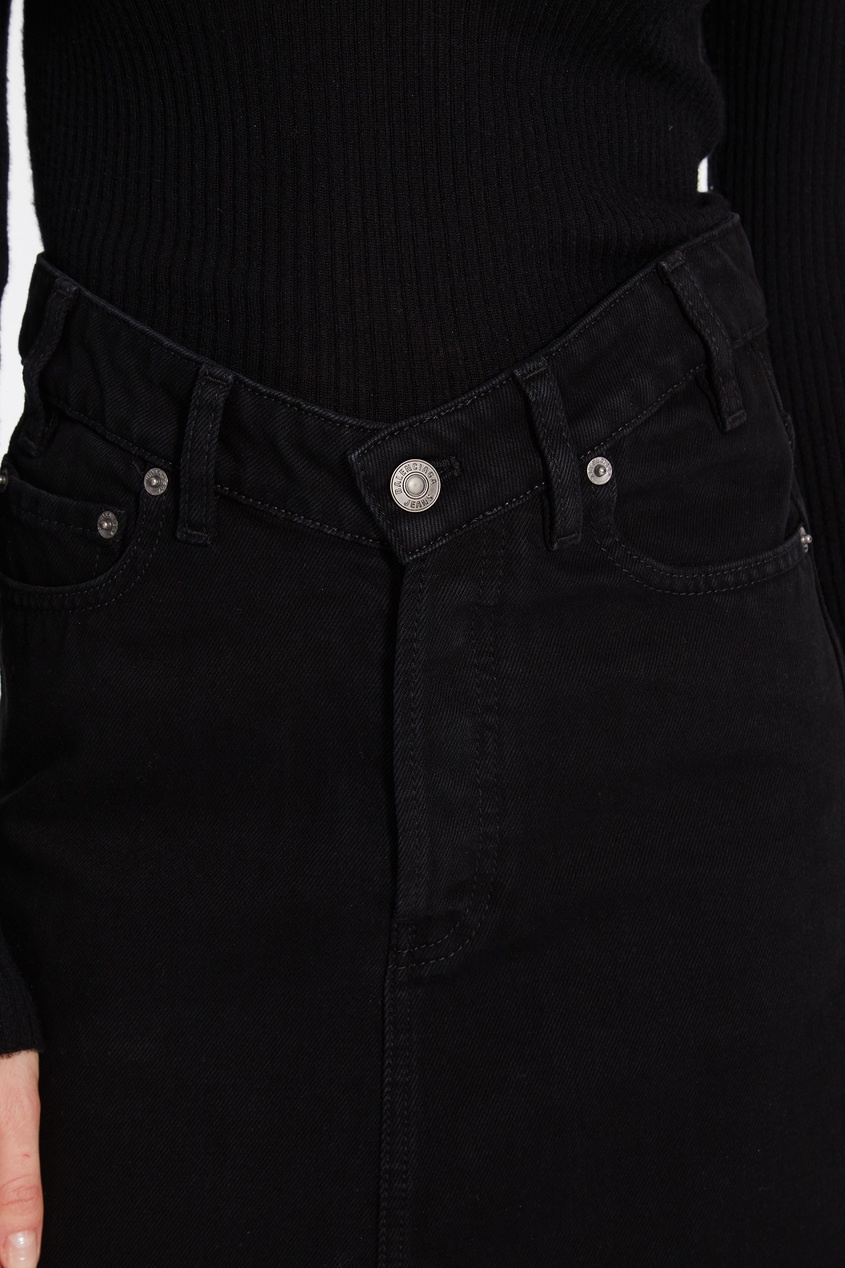 фото Черная джинсовая юбка balenciaga