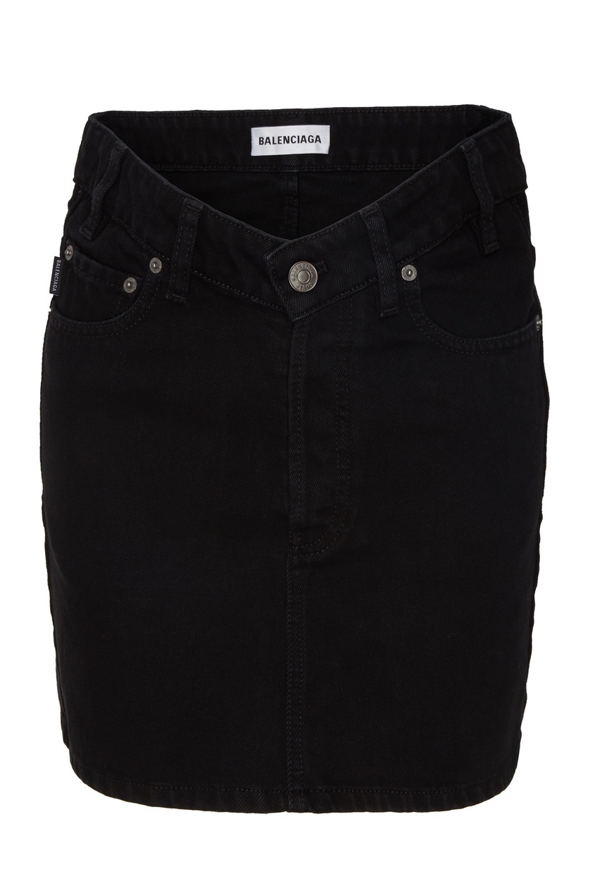 фото Черная джинсовая юбка balenciaga