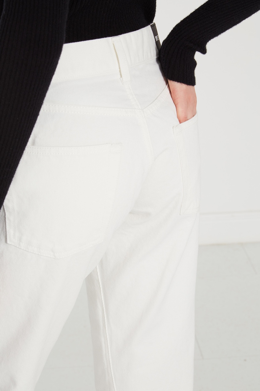 фото Белые джинсы с заклепками balenciaga