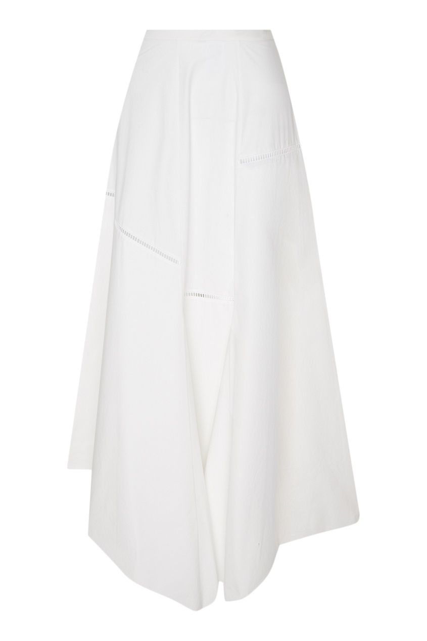 Асимметричная юбка с ажурной вышивкой