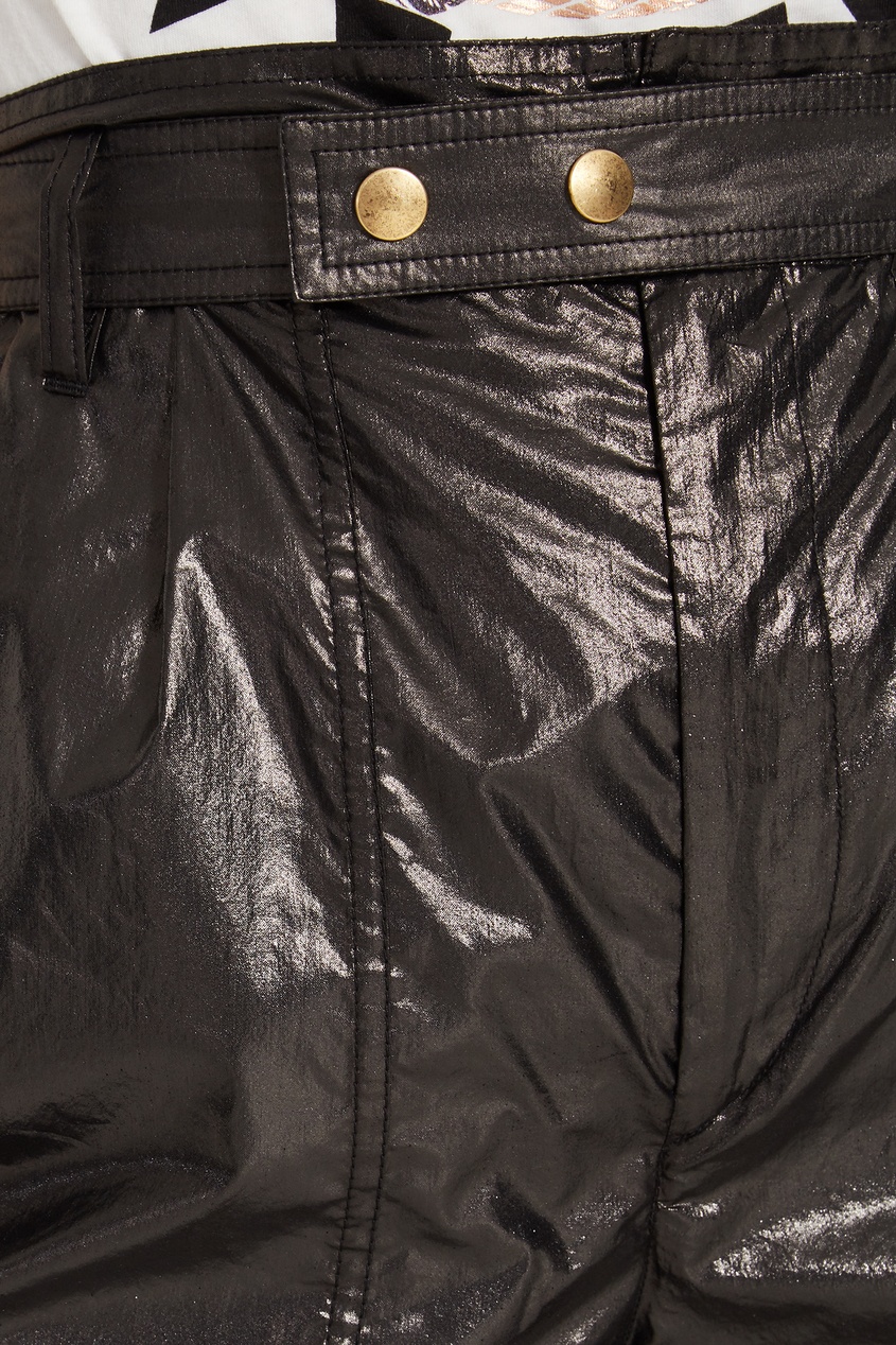 фото Черные шорты с высокой посадкой isabel marant