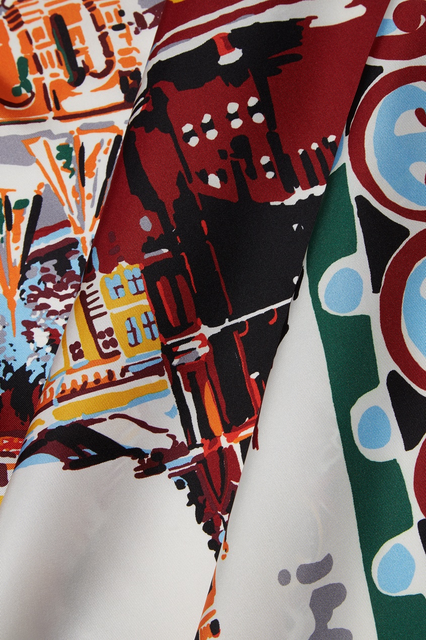 фото Шелковый платок «живописная москва» Prada