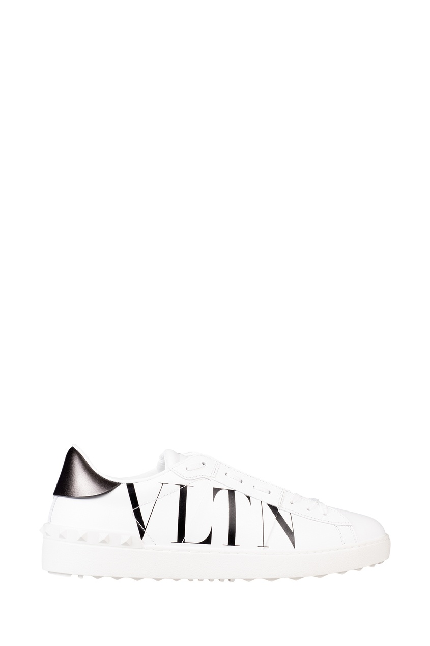 фото Черно-белые кроссовки open с логотипом vltn valentino