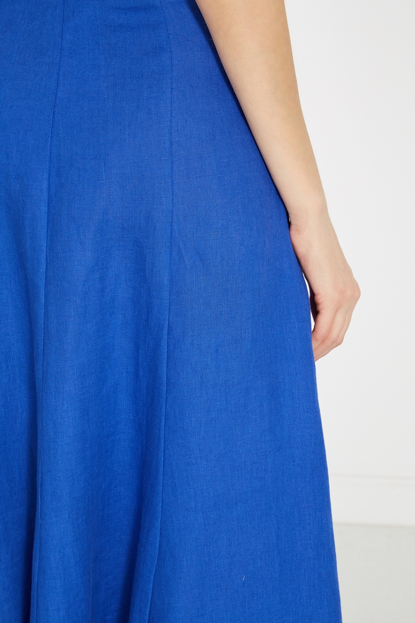 фото Синяя юбка изо льна Erma
