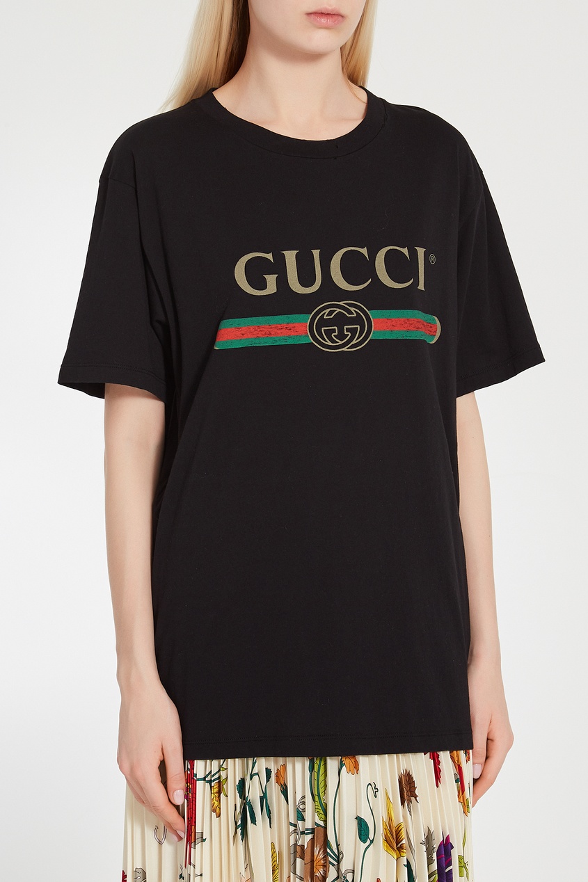 фото Футболка с логотипом по центру Gucci