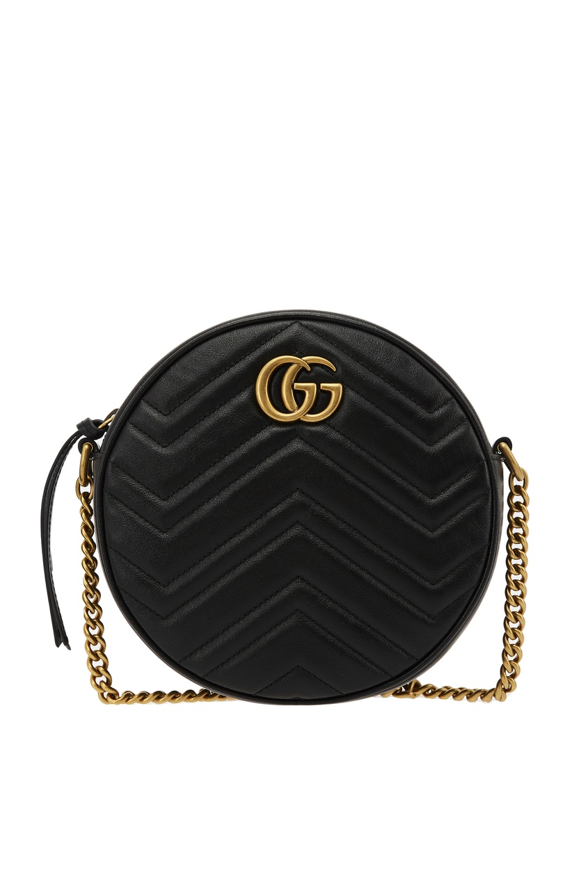 фото Круглая сумка-кроссбоди GG Marmont Gucci