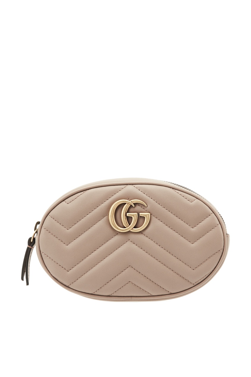 фото Пудровая поясная сумка GG Marmont Gucci