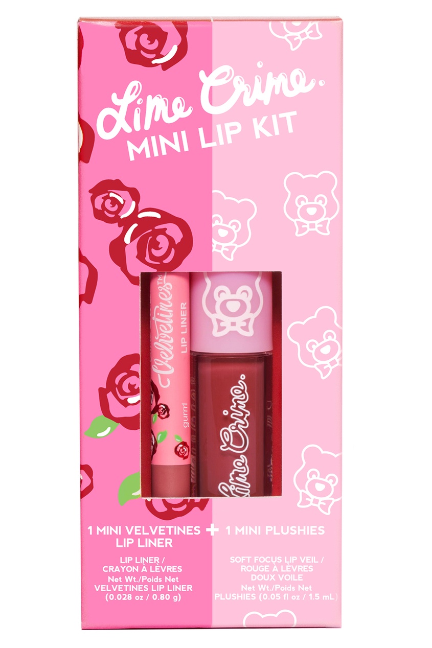 фото Набор суперлёгких матовых помад и карандашей для губ mini plushies & liner red, 1х0,8мл, 1х1,5мл lime crime