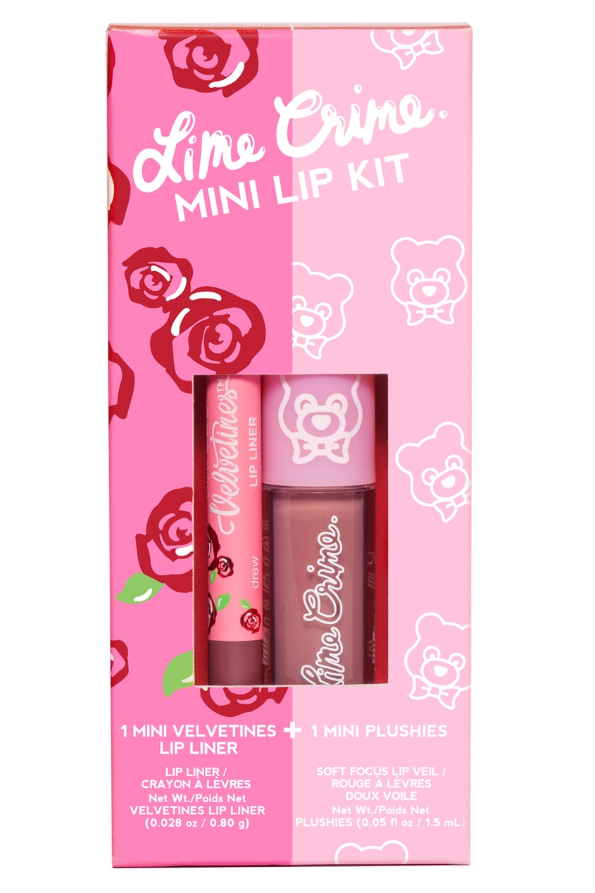 фото Набор суперлёгких матовых помад и карандашей для губ mini plushies & liner taupe, 1х0,8мл, 1х1,5мл lime crime