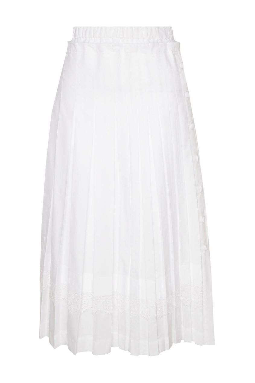фото Плиссированная юбка с кружевной отделкой Simone rocha