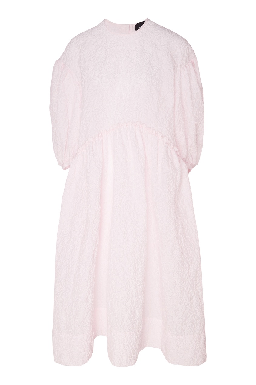 фото Светло-розовое платье объемного силуэта simone rocha