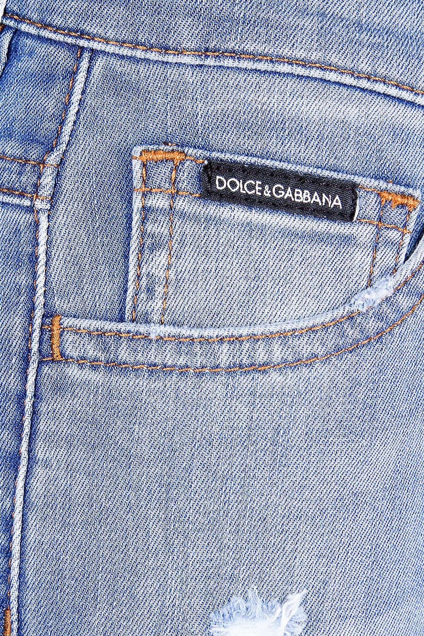 фото Прямые голубые джинсы dolce&gabbana