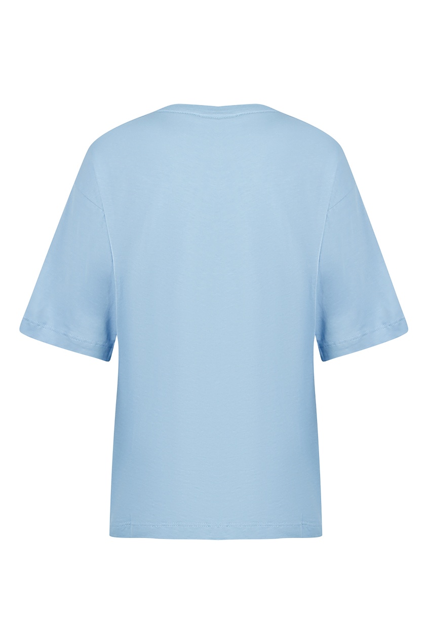фото Голубая футболка с эмблемой fendi